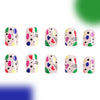 12 Sizes-24 Pcs Press On Nails C401