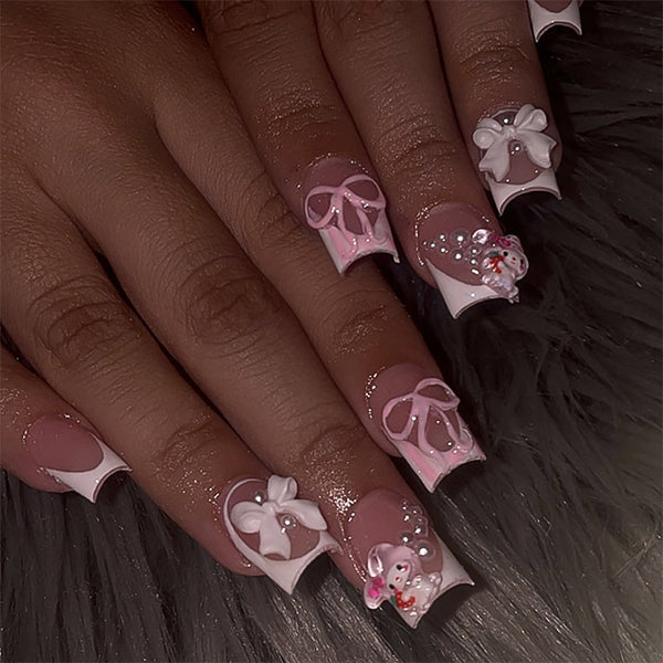 12 Sizes-24 Pcs Press On Nails JP3657