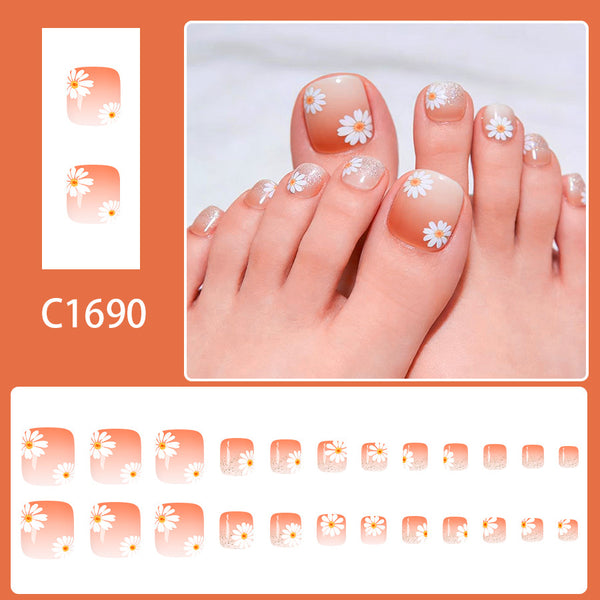 12 Sizes-24 Pcs Press On Nails C1690