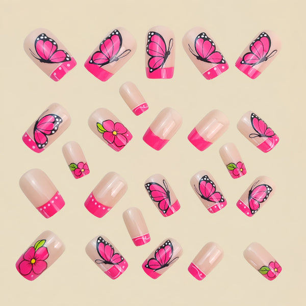 12 Sizes-24 Pcs Press On Nails Y1137