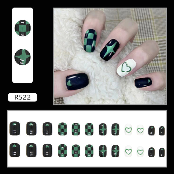 12 Sizes-24 Pcs Press On Nails R521