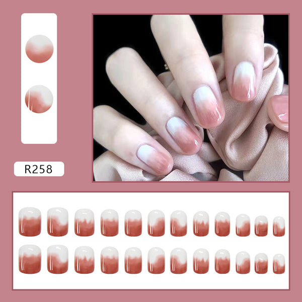 12 Sizes-24 Pcs Press On Nails R241