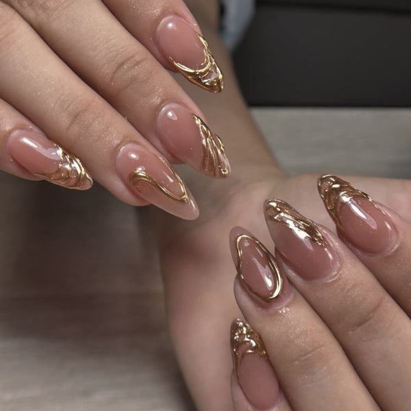 12 Sizes-24 Pcs Press On Nails JP4081
