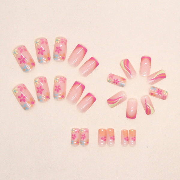 12 Sizes-24 Pcs Press On Nails W1072