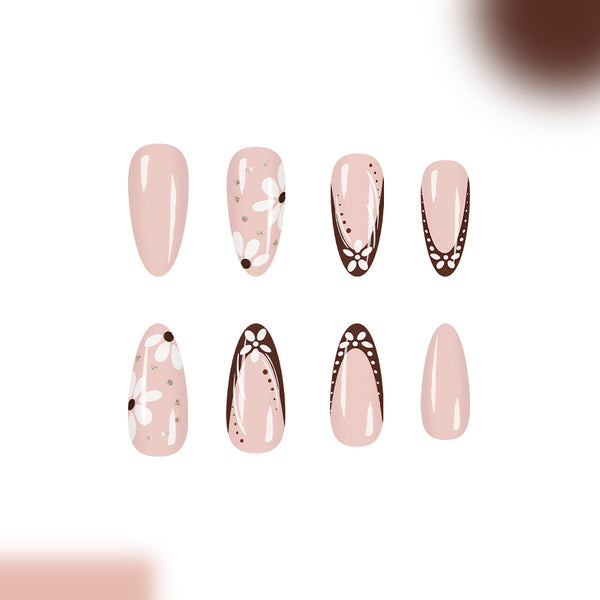 12 Sizes-24 Pcs Press On Nails C1096