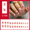 12 Sizes-24 Pcs Press On Nails C1784
