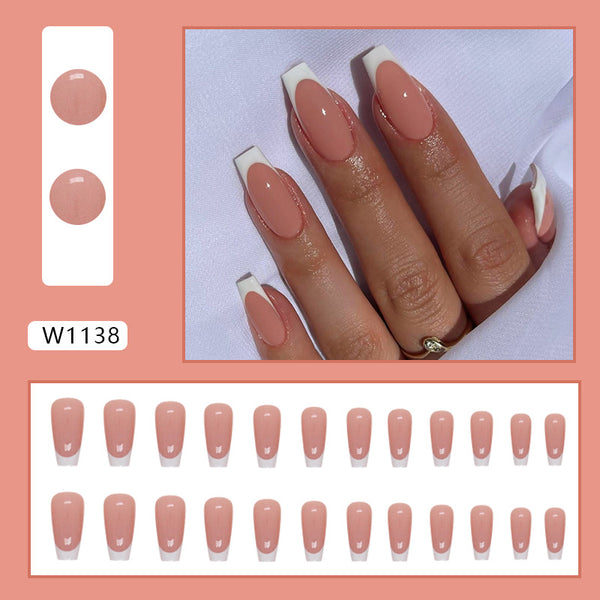 12 Sizes-24 Pcs Press On Nails W1138