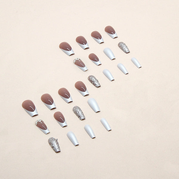 12 Sizes-24 Pcs Press On Nails Z579