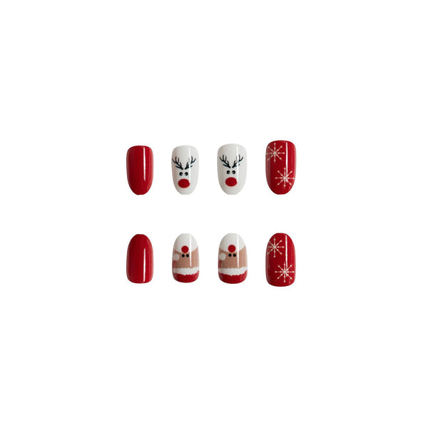 12 Sizes-24 Pcs Press On Nails C046