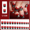 12 Sizes-24 Pcs Press On Nails C1508