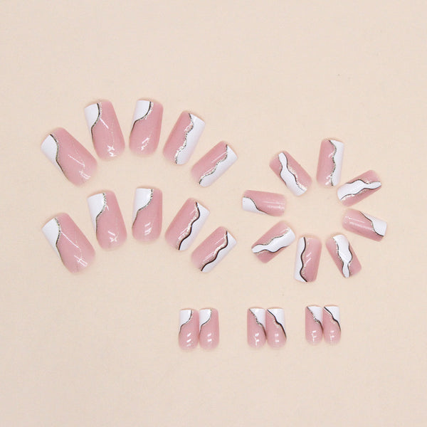 12 Sizes-24 Pcs Press On Nails W758