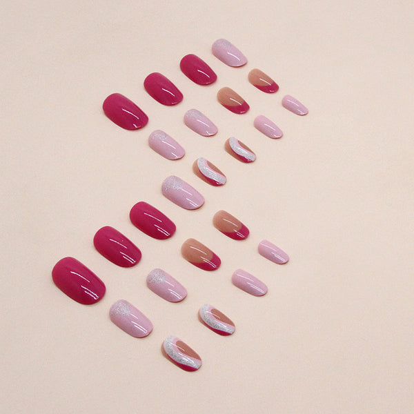 12 Sizes-24 Pcs Press On Nails W1119