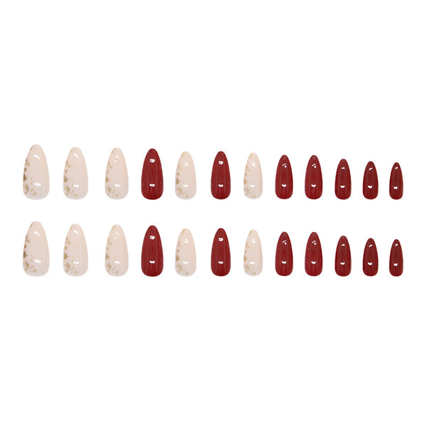 12 Sizes-24 Pcs Press On Nails W1810
