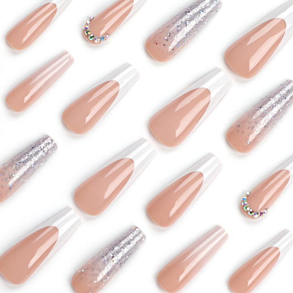 12 Sizes-24 Pcs Press On Nails JP3130