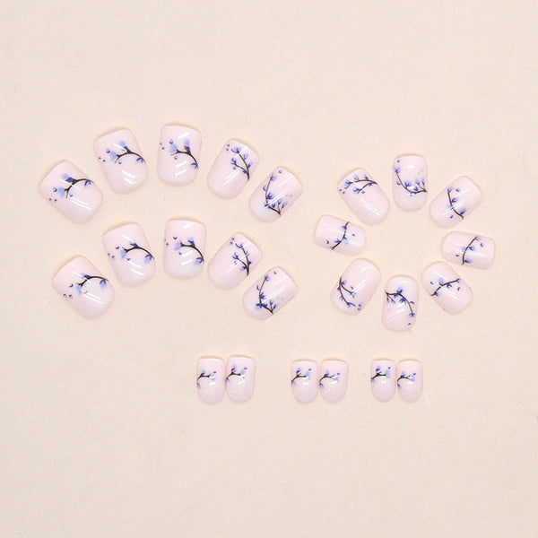 12 Sizes-24 Pcs Press On Nails W1048