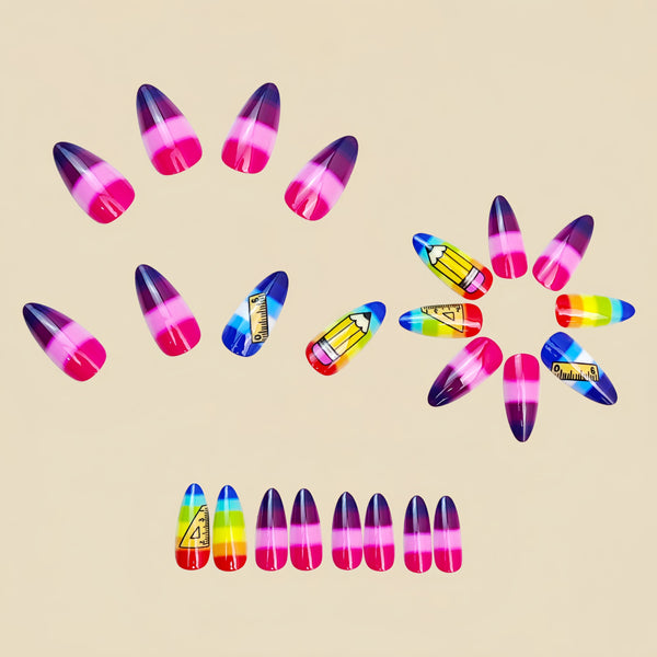 12 Sizes-24 Pcs Press On Nails Y1930
