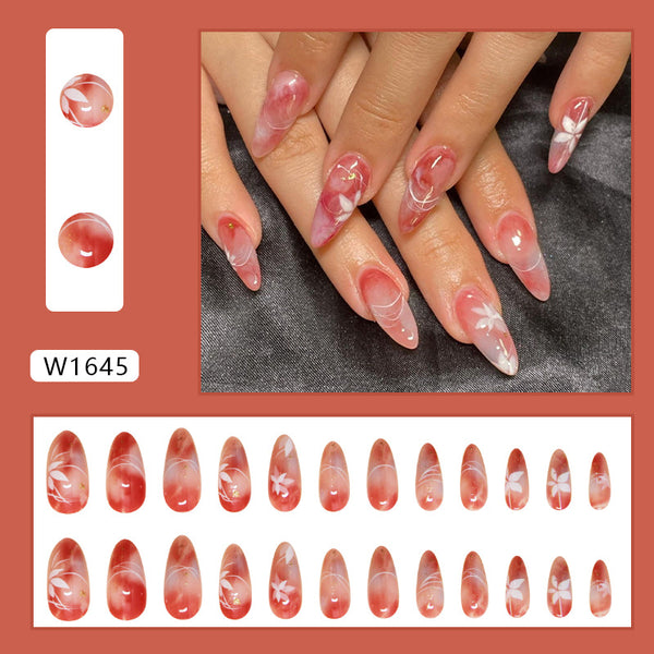 12 Sizes-24 Pcs Press On Nails W1645