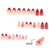 12 Sizes-24 Pcs Press On Nails JP4062