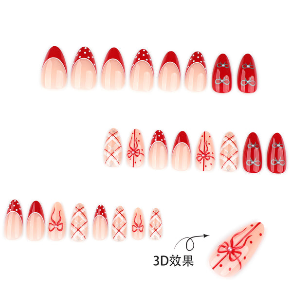 12 Sizes-24 Pcs Press On Nails JP4062