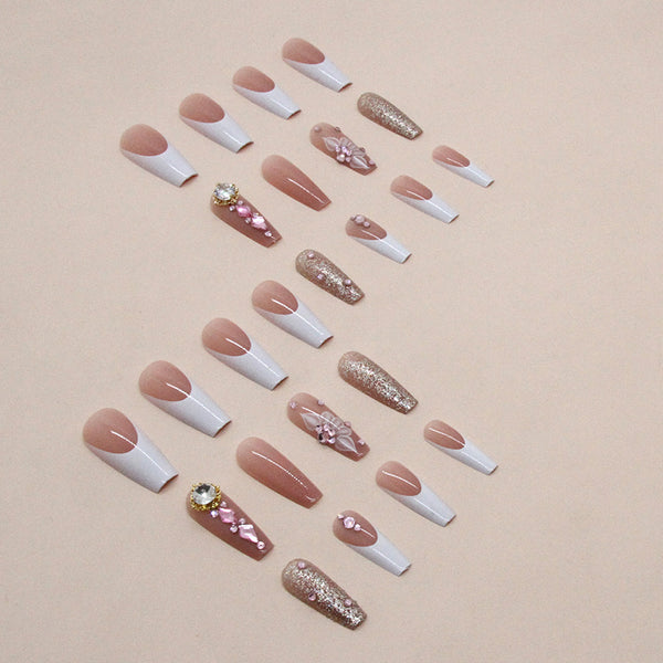 12 Sizes-24 Pcs Press On Nails Z757