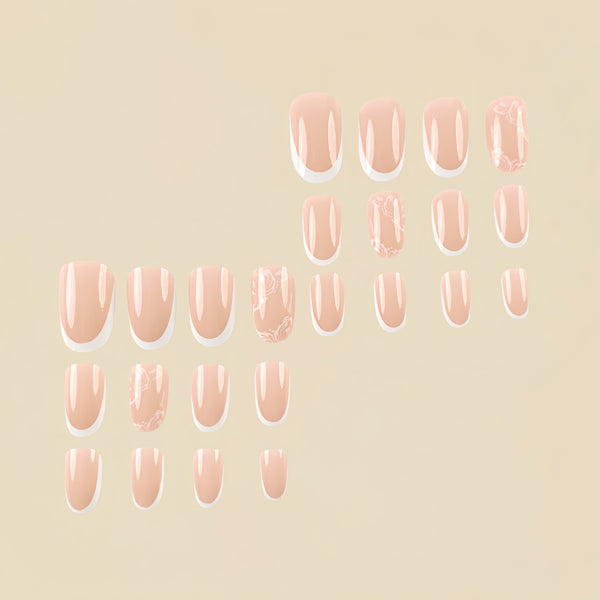 12 Sizes-24 Pcs Press On Nails Y181