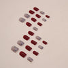12 Sizes-24 Pcs Press On Nails W1400