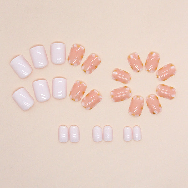 12 Sizes-24 Pcs Press On Nails W1140