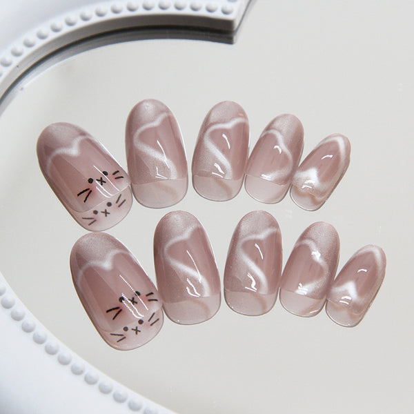 12 Sizes-24 Pcs Press On Nails MY035