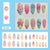 12 Sizes-24 Pcs Press On Nails Z1101
