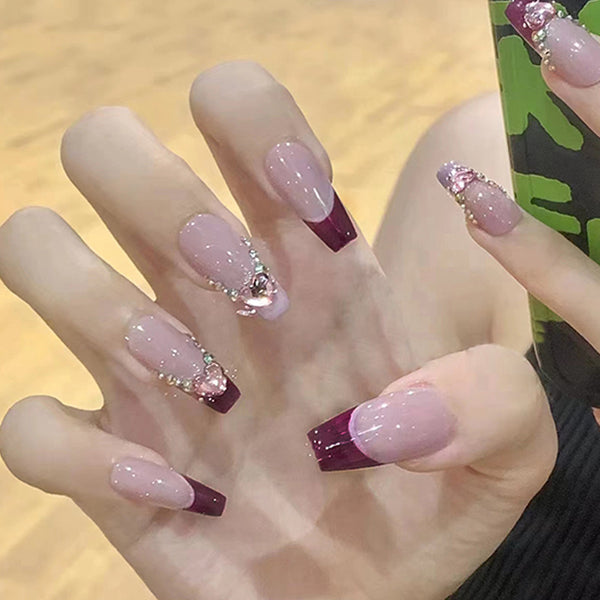 12 Sizes-24 Pcs Press On Nails Z387