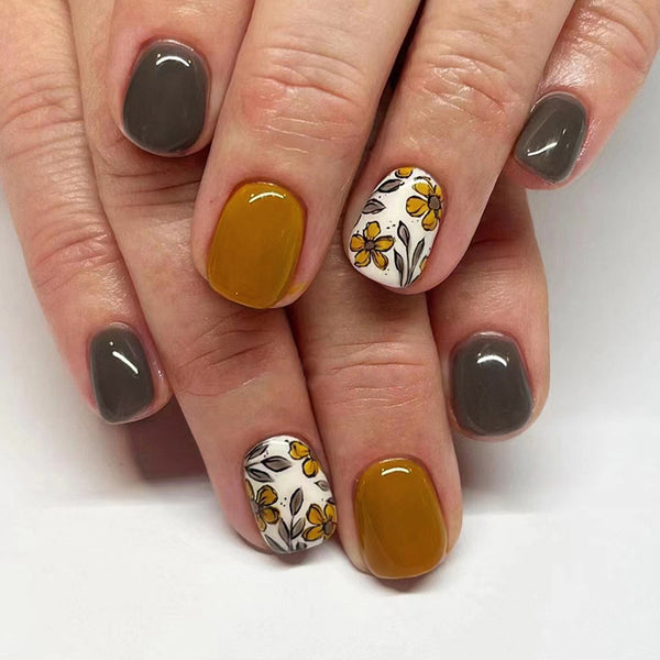12 Sizes-24 Pcs Press On Nails W1477
