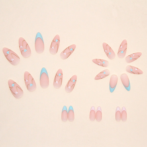 12 Sizes-24 Pcs Press On Nails W319