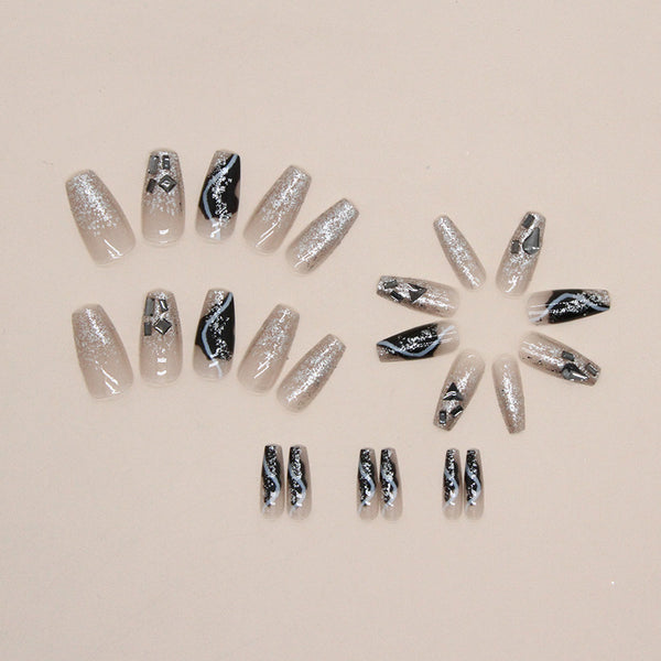 12 Sizes-24 Pcs Press On Nails Z676