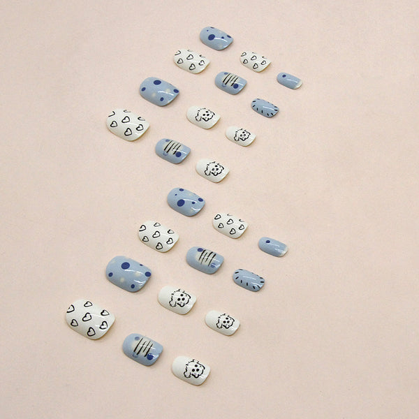 12 Sizes-24 Pcs Press On Nails K002