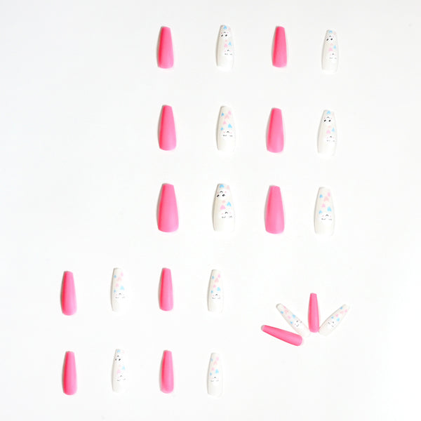 12 Sizes-24 Pcs Press On Nails JP1171