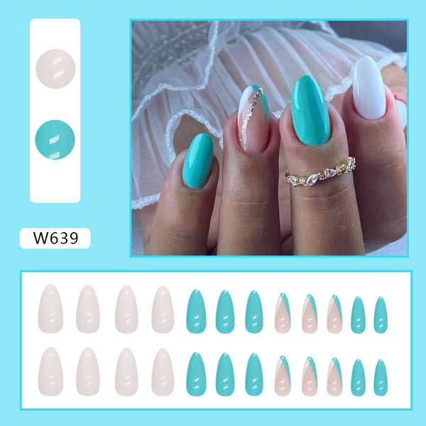 12 Sizes-24 Pcs Press On Nails W639