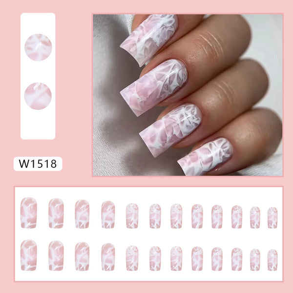 12 Sizes-24 Pcs Press On Nails W1518