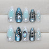 12 Sizes-24 Pcs Press On Nails Z997