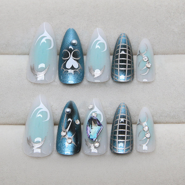 12 Sizes-24 Pcs Press On Nails Z997