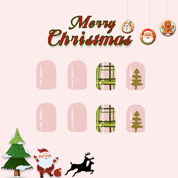 12 Sizes-24 Pcs Press On Nails C690