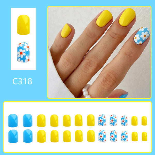 12 Sizes-24 PcsPress On Nails C318