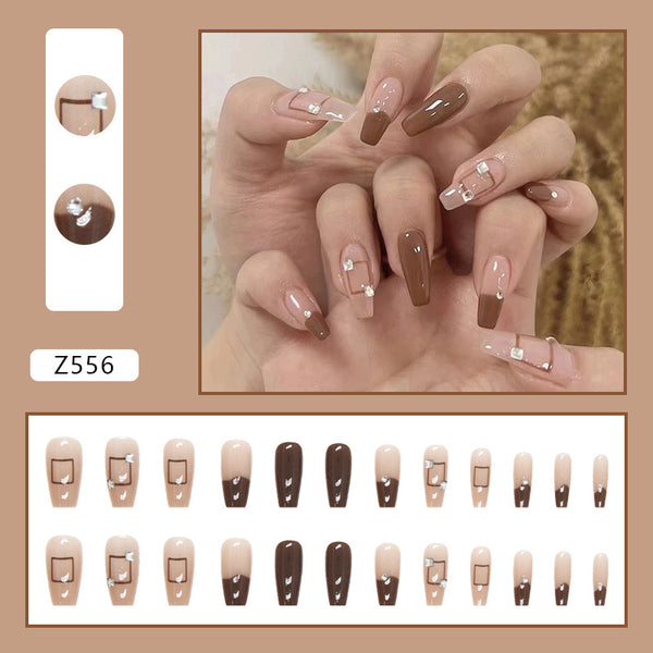 12 Sizes-24 Pcs Press On Nails Z556