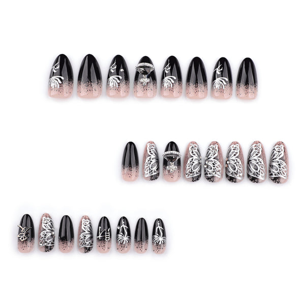 12 Sizes-24 Pcs Press On Nails JP3530