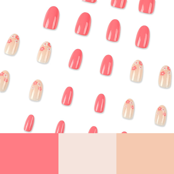 12 Sizes-24 Pcs Press On Nails JP2558