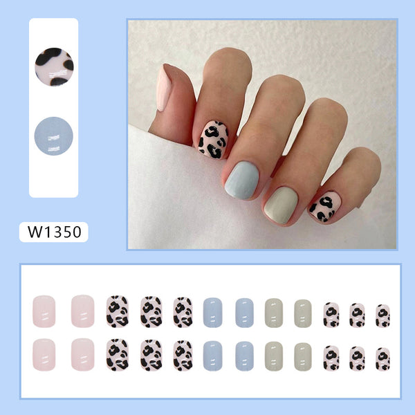 12 Sizes-24 Pcs Press On Nails W1350
