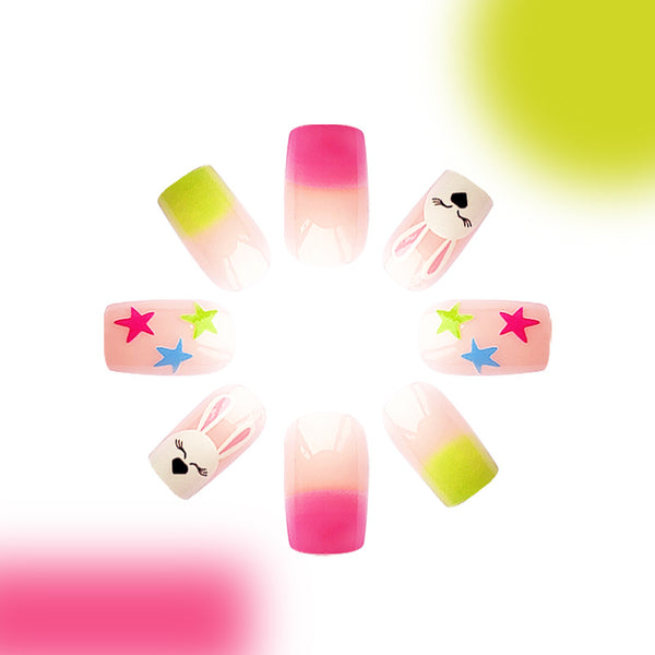 12 Sizes-24 Pcs Press On Nails C325