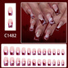 12 Sizes-24 Pcs Press On Nails C1482