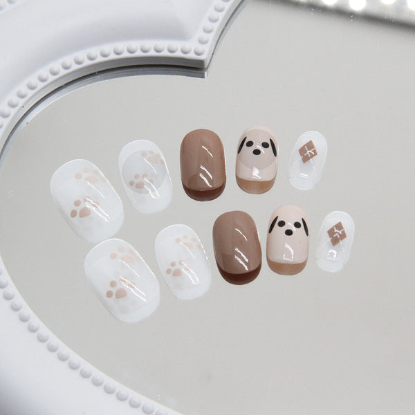 12 Sizes-24 Pcs Press On Nails K013