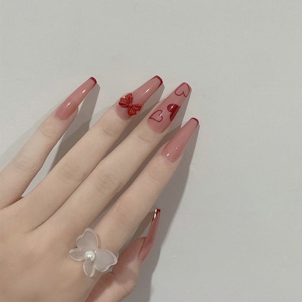 12 Sizes-24 Pcs Press On Nails JP1201
