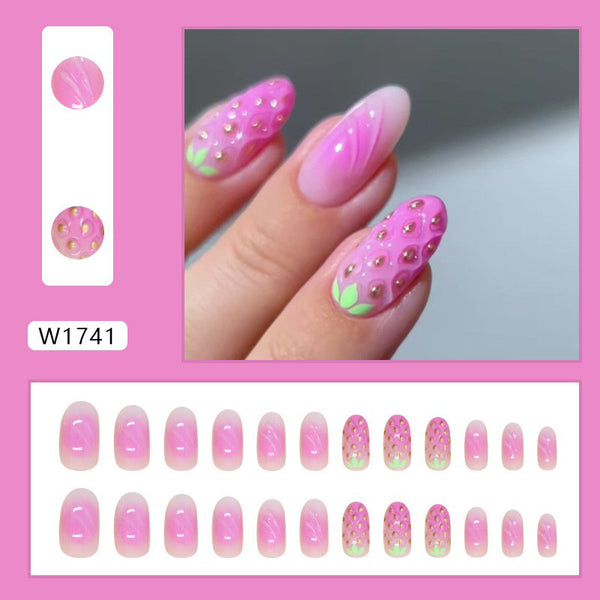 12 Sizes-24 Pcs Press On Nails W1741